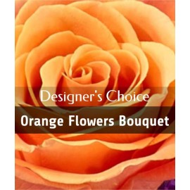 Choix du fleuriste - Bouquet teintes orange